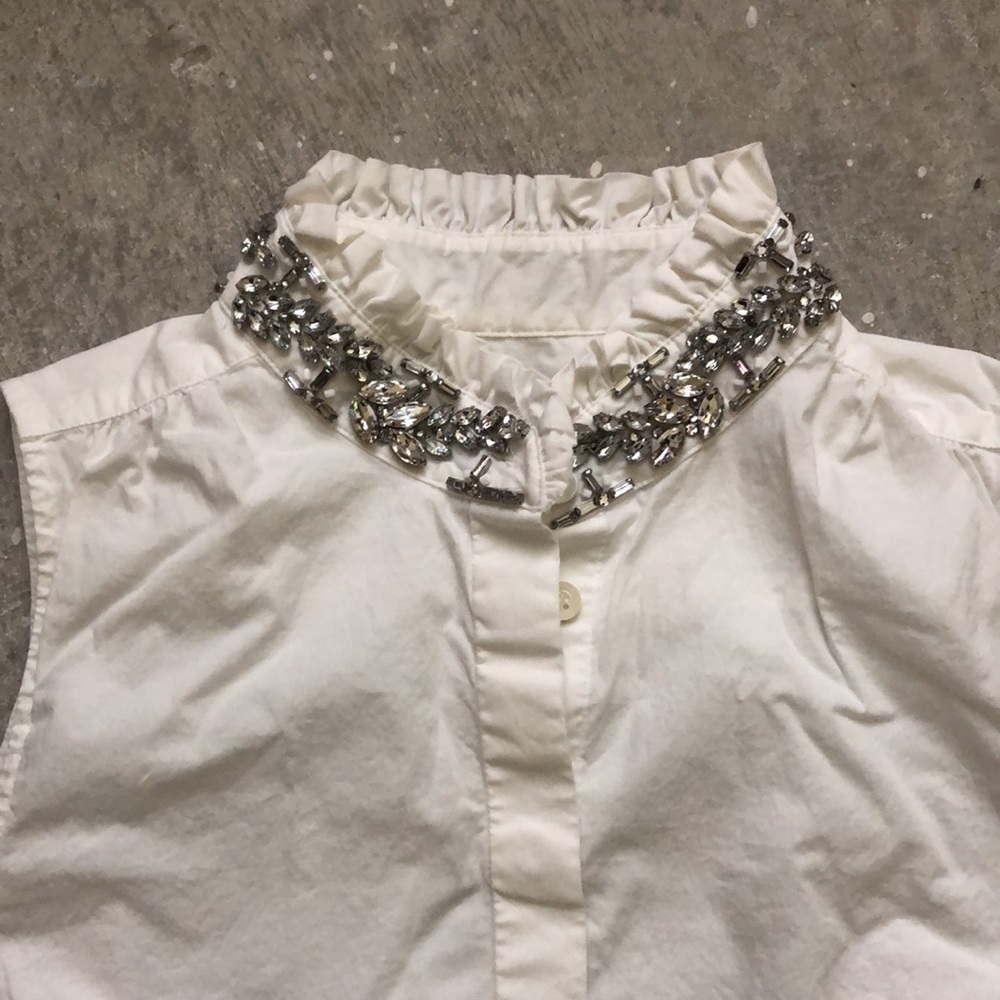 💎J. Crew Embellished blouse - Picture 6 of 10